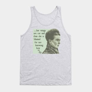 Simone de Beauvoir Portrait and Quote Tank Top